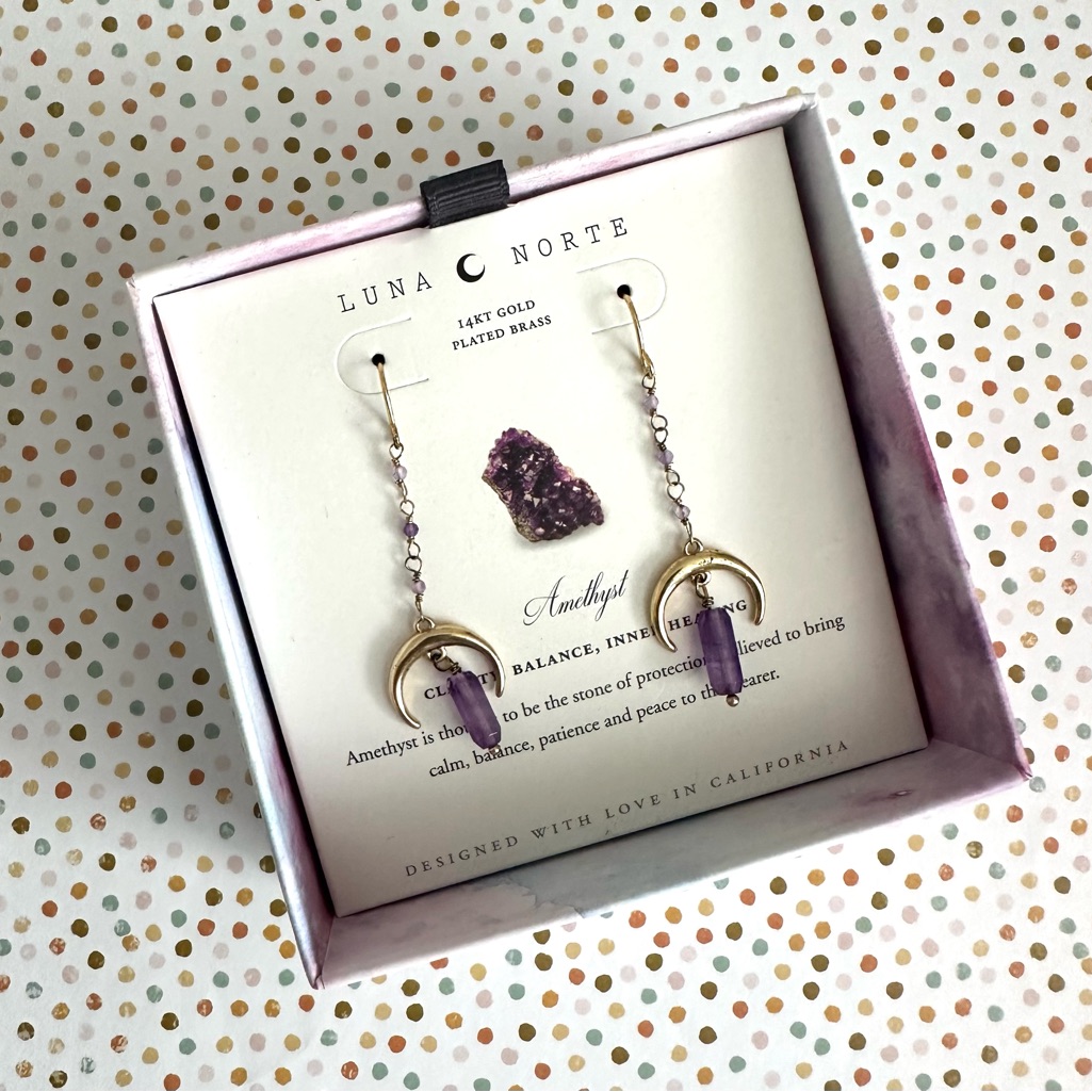 Luna Norte Amethyst Earrings 16$